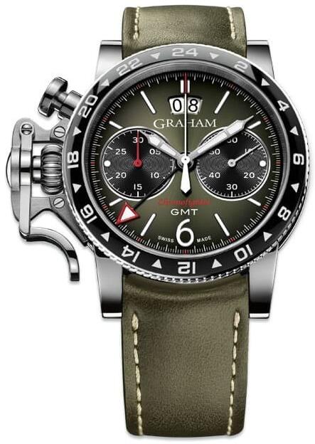 Review Replica Watch Graham Chronofighter Vintage GMT Green Dial 2CVBC.G01A